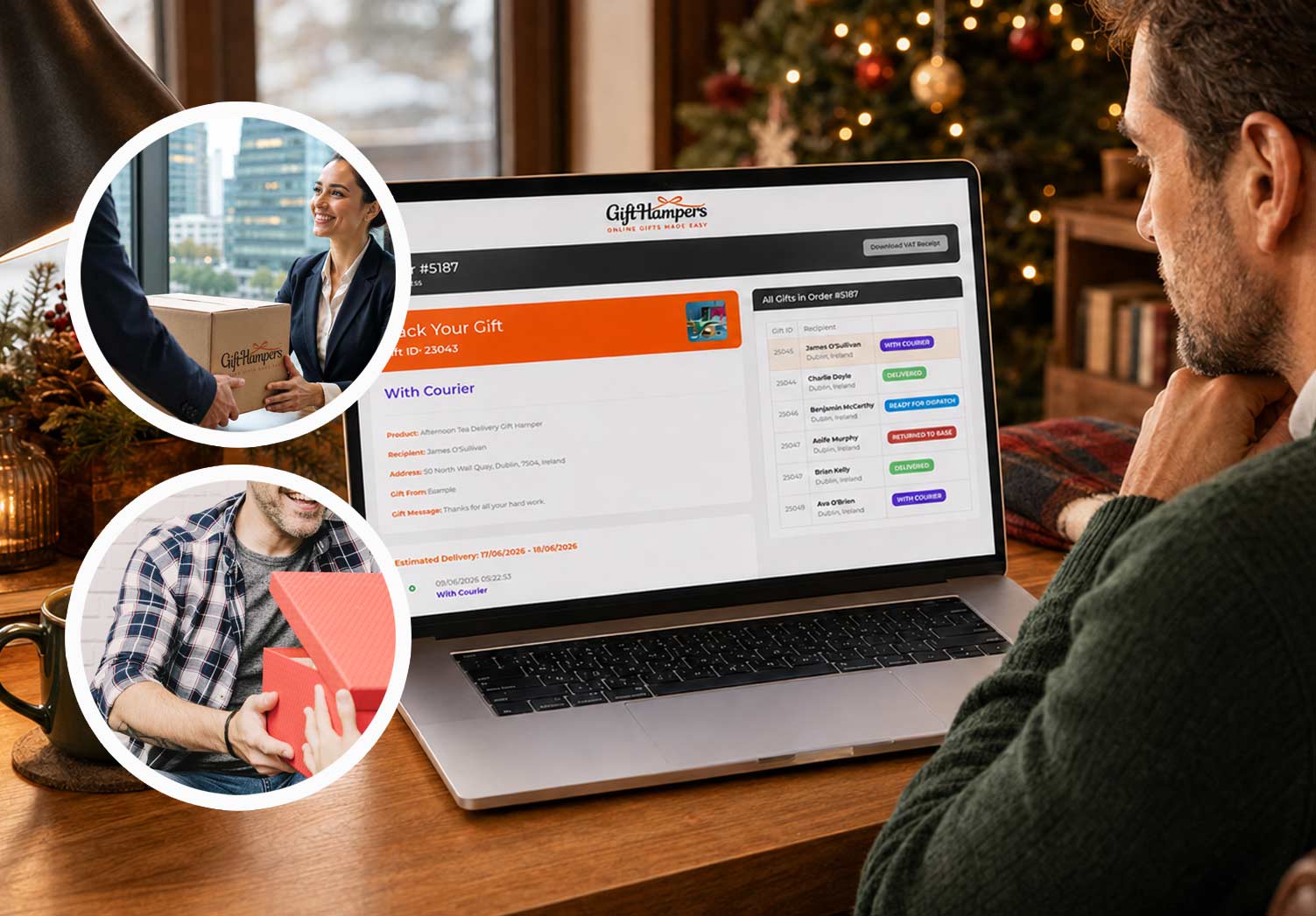 realtime tracking corporate gift hamper delivery in Croatia